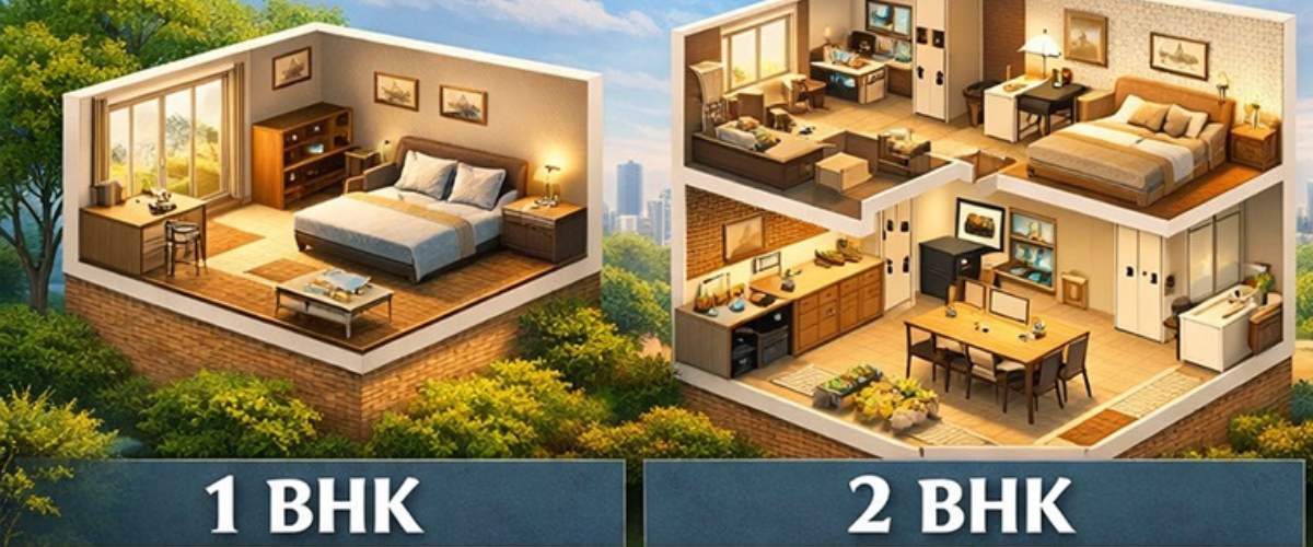 1 BHK or 2 BHK Flat in Thane