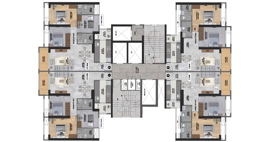 Soul Of Europe Manpada 1 BHK Floor Plan Soul Of Europe Manpada 1 BHK Floor Plan