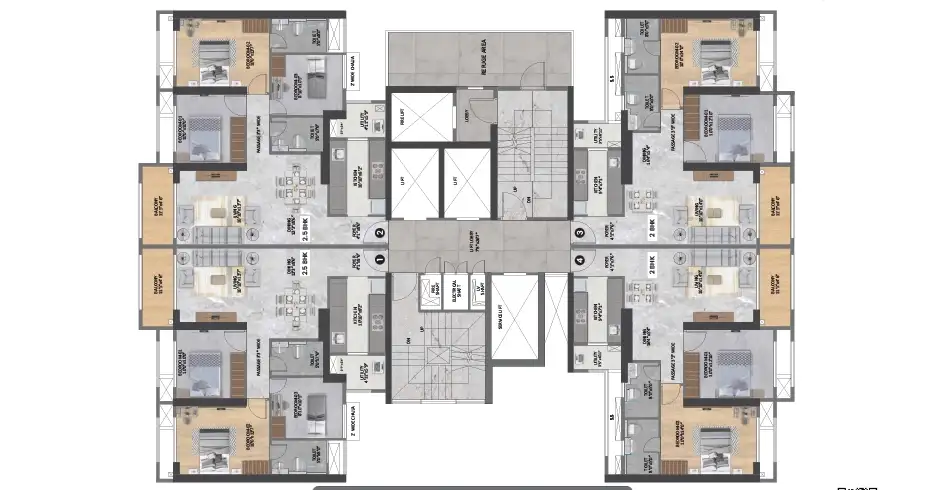 Soul Of Europe Manpada 2 BHK Floor Plan Soul Of Europe Manpada 2 BHK Floor Plan