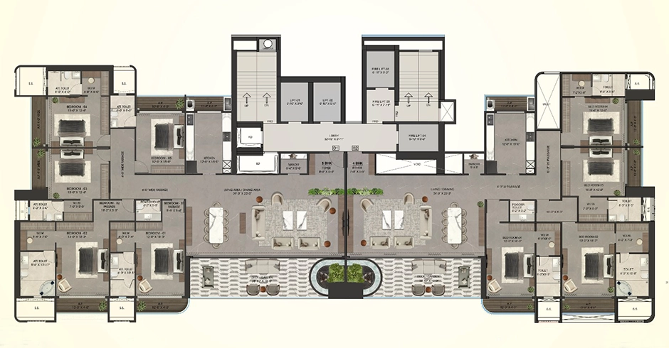 Tharwani Mayfair 1 BHK Floor Plan Tharwani Mayfair 1 BHK Floor Plan