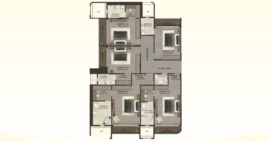 Tharwani Mayfair 2 BHK Floor Plan Tharwani Mayfair 2 BHK Floor Plan