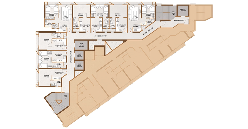 Prescon Livana Thane West 1 BHK Floor Plan Prescon Livana Thane West 1 BHK Floor Plan