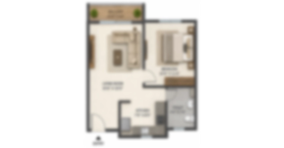 Vidhi Heights Dombivli East 1 BHK Floor Plan
