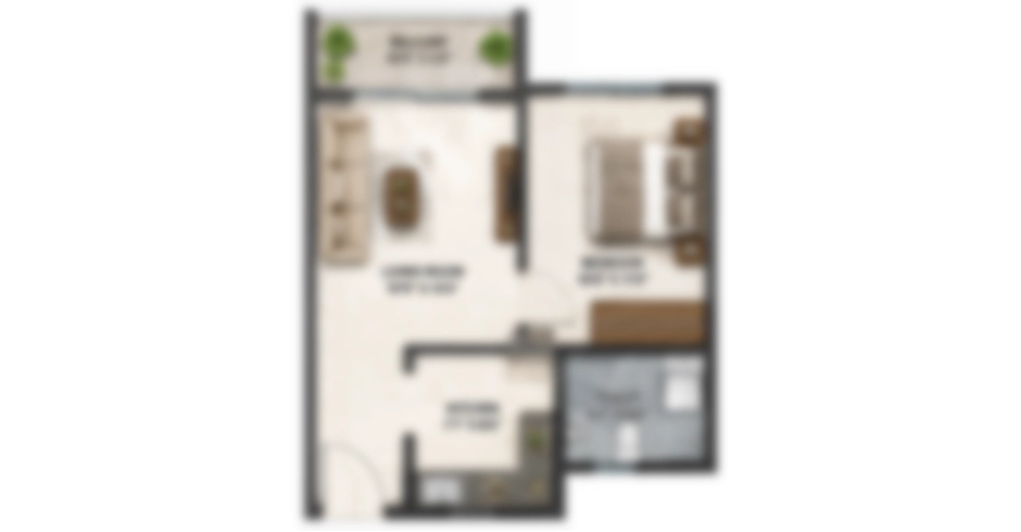 Vidhi Heights Dombivli East 2 BHK Floor Plan